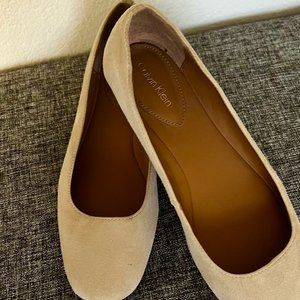 Calvin Klein Suede Flat Shoes Size 7